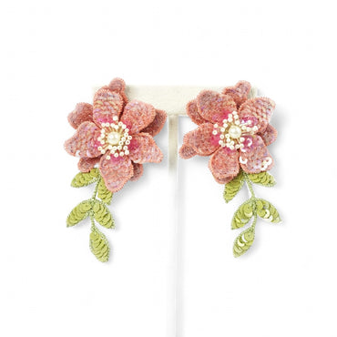 Wisteria Earrings - Blush Pink